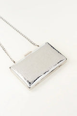 Metallic Crocodile Clutch