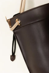 Contrast Drawstring Bucket Bag
