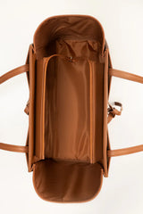 Tan Structured Shoulder Bag
