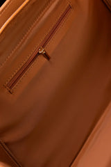 Tan Structured Shoulder Bag
