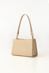 Boxed Beige Shoulder Bag
