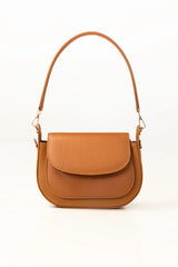 Tan Structured Shoulder Bag