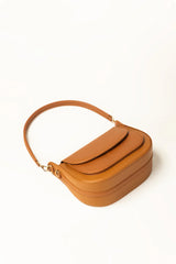 Tan Structured Shoulder Bag