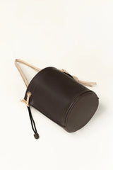 Contrast Drawstring Bucket Bag