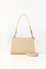 Boxed Beige Shoulder Bag